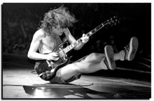 Angus Young ACDC Poster 24x36 Inch Live Concert Photo Rare Wall Art Print - AY01