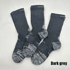 3 pairs Bombas Men's Honeycomb Lightweight running Calf Socks Size L 9.5-13 Grey