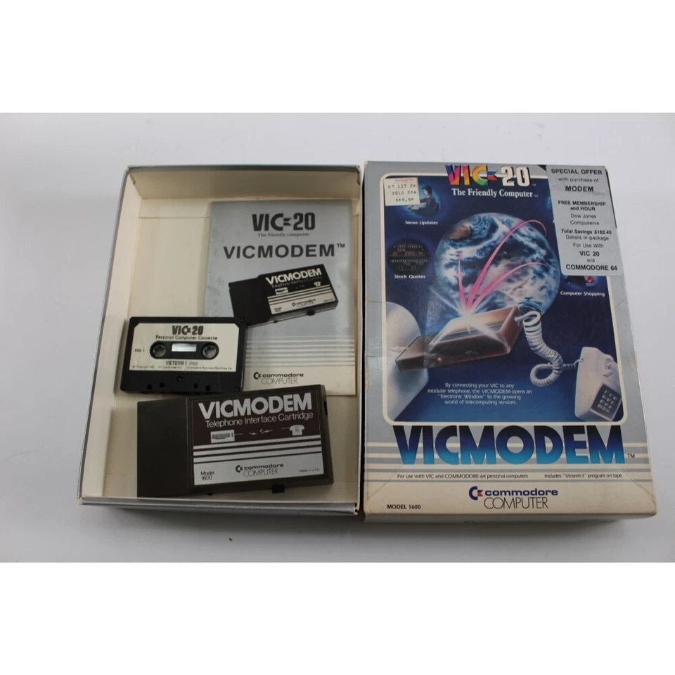 Vintage Commodore VICMODEM 1600 & extras for Vic-20 - Untested, See Notes - Image 2 of 3