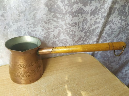 RARE Vintage old Copper Turka coffee Maker Cezve Dzhesva USSR Soviet - Picture 3 of 12