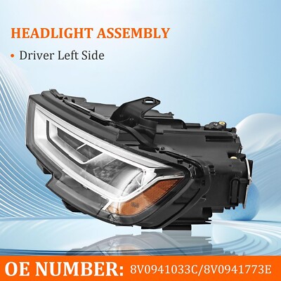 8V0941033C Left Driver Side LED Headlight Assembly For 2017-2019