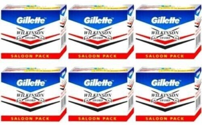 Gillette Wilkinson Schwert Rasierklingen Double Edge DE Rasur Rasierhobel 6X50