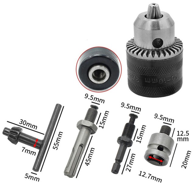 10mm Manual Drill Chuck Adapter Electric Drills And Rotary Hammers