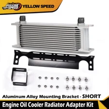 Universal 13 Row 10AN Aluminum Engine Transmis​sion Oil Cooler W/Bracket Kit SL