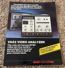 Vintage 1980’s Sencore VA62 Video Analyzer Sales Brochure