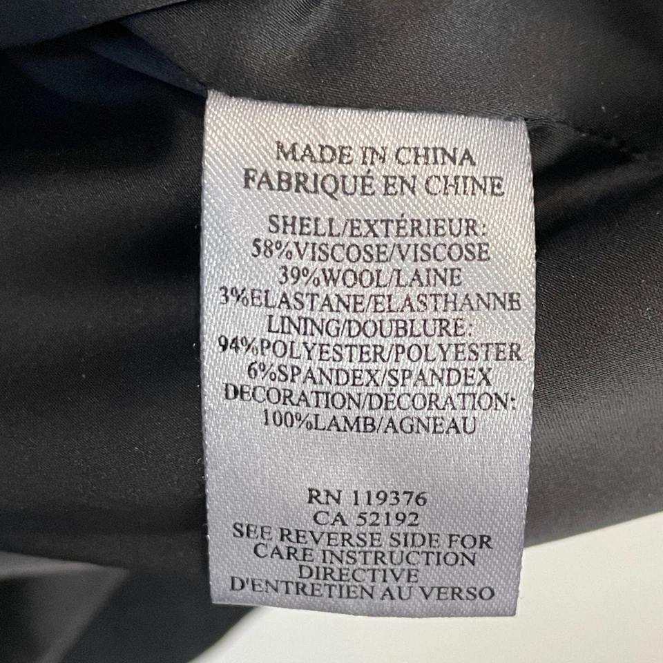 Vestido Helmut Lang para mujer 4 negro mezcla de lana sin mangas cuello drapeado ribete de cuero Foto 4 de 4