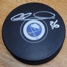 Autographed MATTHEW BARNABY Buffalo Sabres Hockey Puck w/Show Ticket