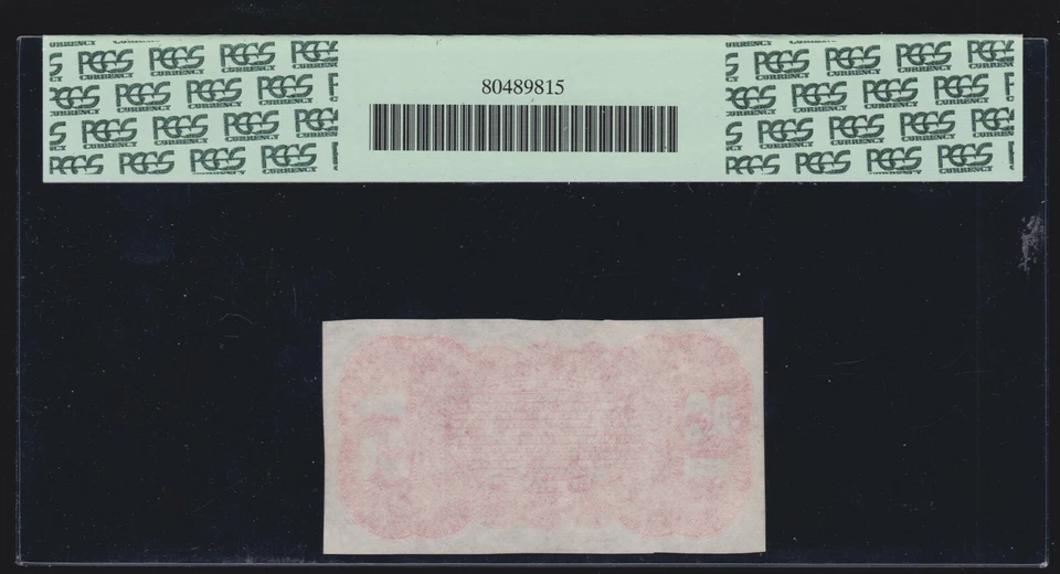 US 15c Fractional Currency Note Narrow Margin Red Back FR 1276sp PCGS 64 PPQ - Image 2 of 2