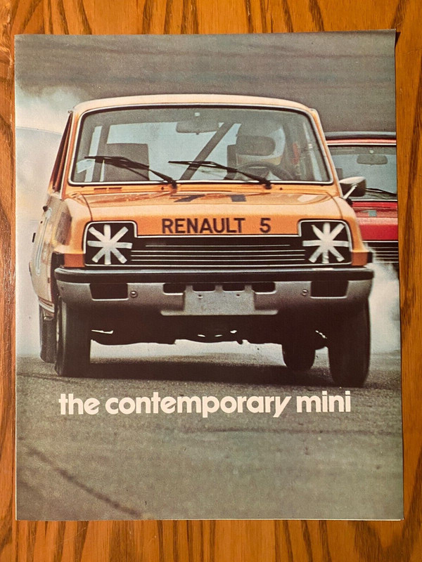 1975 or 1976 Renault 5 Sales Brochure - "the contemporary mini" - Full Color