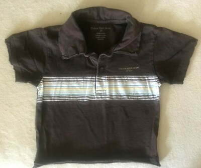 Boy's Calvin Klein Jeans Size 3T Brown Short Sleeve Polo Shirt