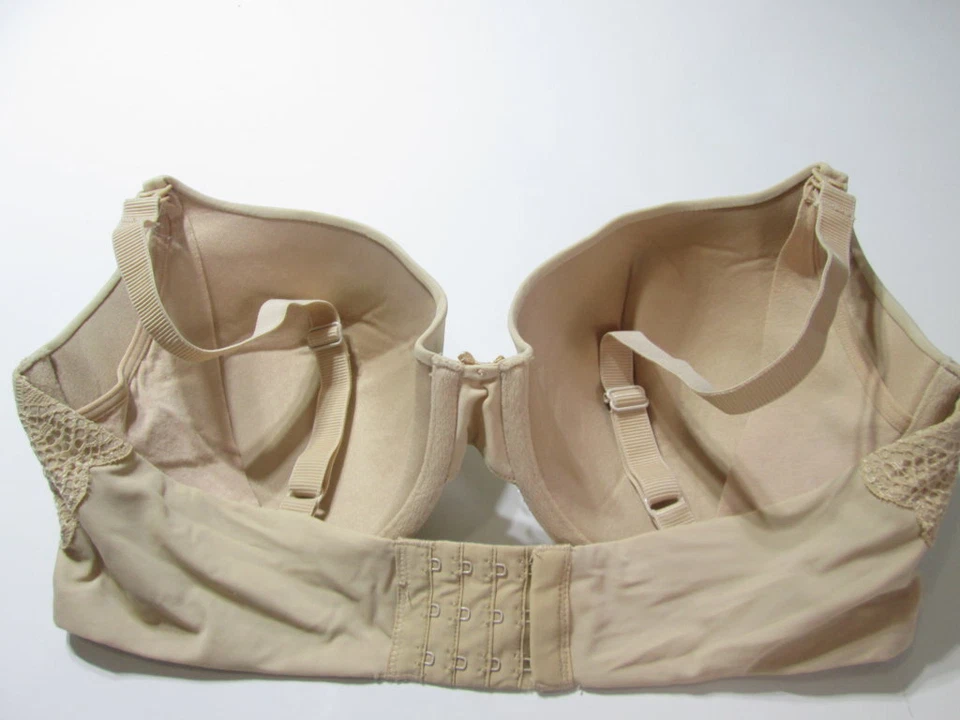 Mothrhood Intimates Bra Size 36DDD Beige Underwired Lined Adjustable Straps Lace - Image 2 of 4
