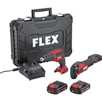 FLEX 18V DUO-Pack DW45 + MT18 inkl. 2xAkku 18V 2,5Ah im Koffer
