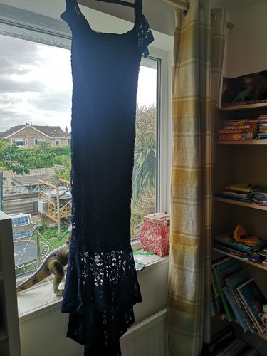 Midi Kleid, dunkelblau 8-10