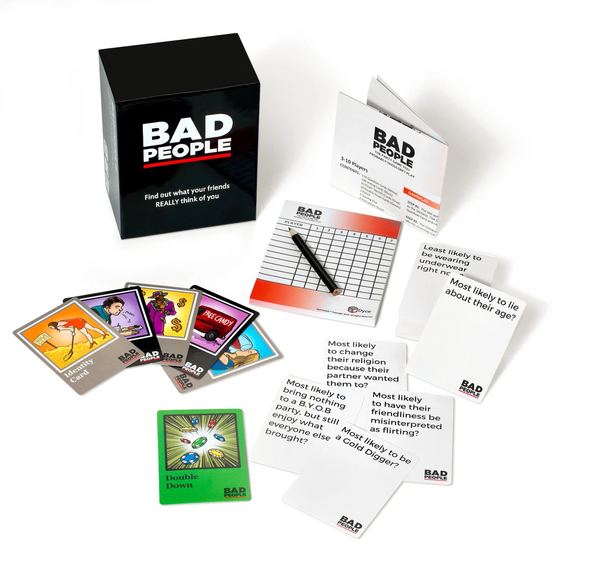 BAD PEOPLE - Find Out What Your Friends Really Think of You Adult Party  Game