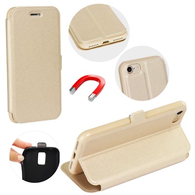 ^ 3 Book Hülle Schutzhüle Tasche Buch Schutz Schale Für Apple iPhone XS Max Gold
