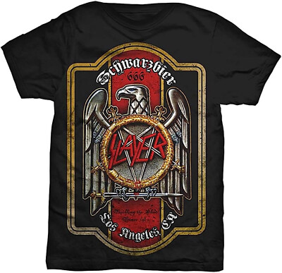 SLAYER cd lgo BIER LABEL 666 Official SHIRT SMALL New schwarzbier OOP reign hell