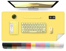 Leather Desk Pad Protector 39.4'' X 17'' Large Mouse Pad Office Desk Mat Non-...