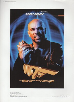 2002 Vintage JAMES BOND 007 ''GOLDIE AS THE BULL'' USA MINI POSTER ART Lithograph