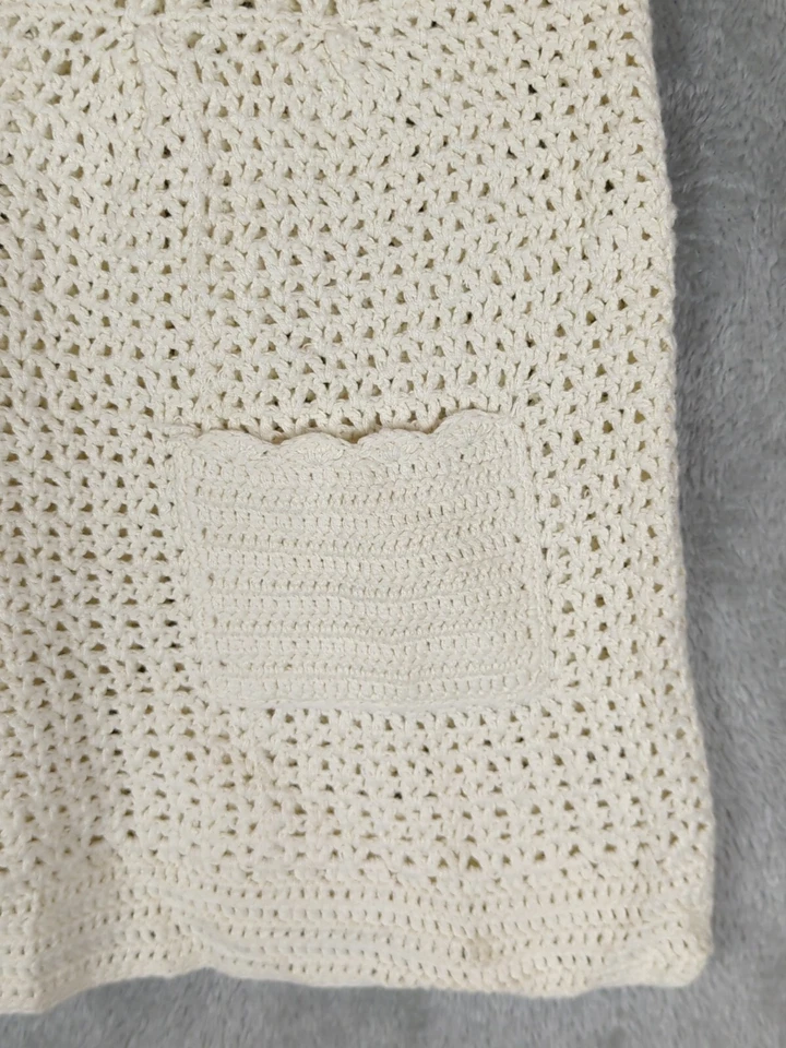 ny Collection Top 女式 L 坦克象牙钩针节嬉皮海滩波西米亚 — 第 4/4 张图片