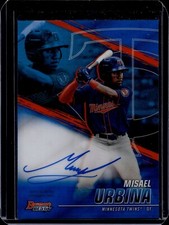 2021 Bowman's Best Best of '21 Autographs Blue Refractors Misael Urbina 130/150