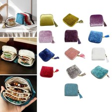 Small Travel Jewelry Case Organizer Storage Bag Necklace Elegant Velvet with