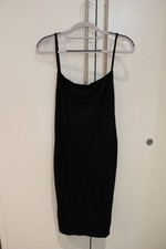Nicole x Missguided Black Cowl Neck Midi Dress Open Back 90s Evening UK 10 NWT