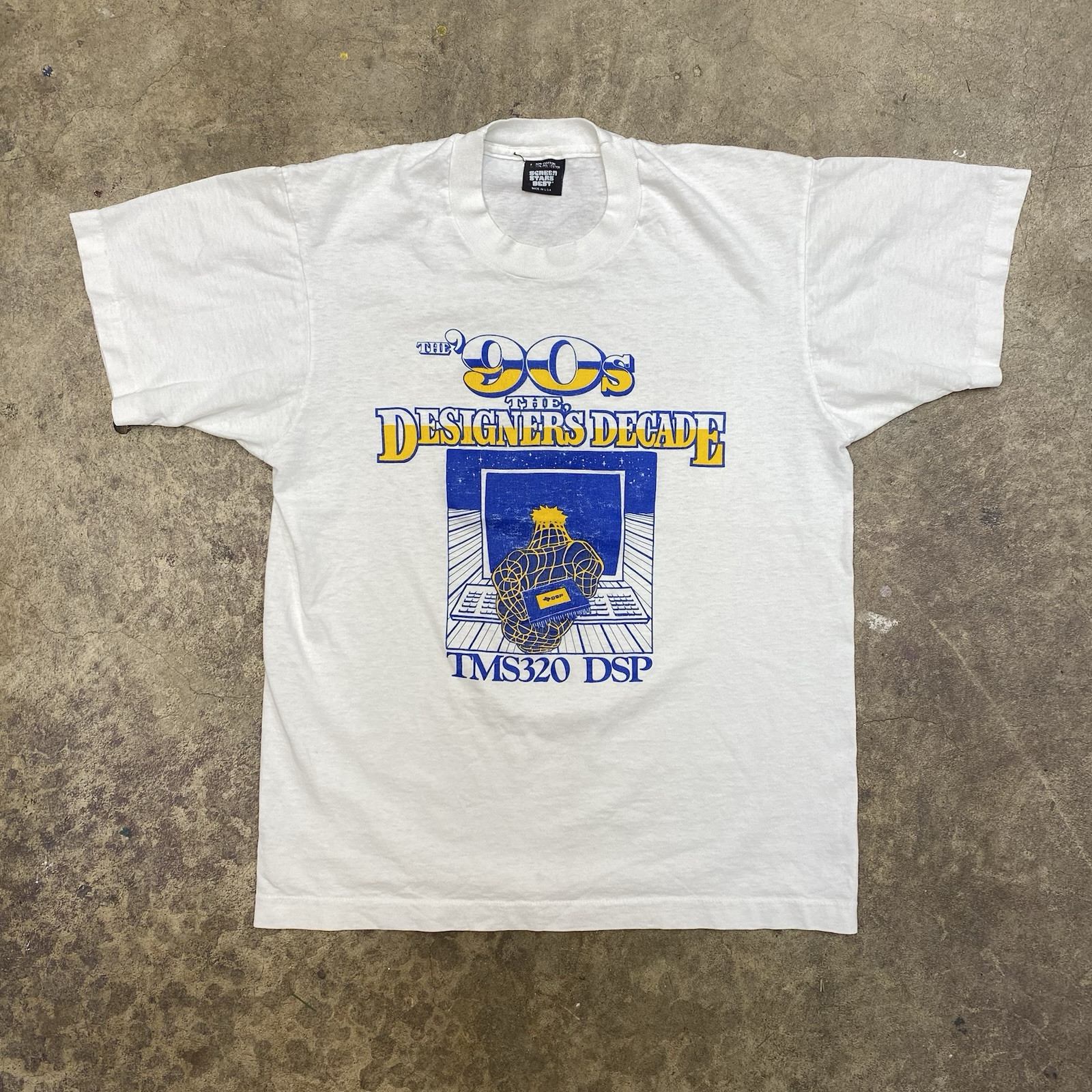 Vintage Texas Instruments Computer Chip Shirt Lar… - image 1