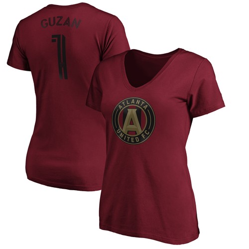 Women's Brad Guzan Red Atlanta United FC Authentic Stack Player Name & Number - 第 1/3 張圖片