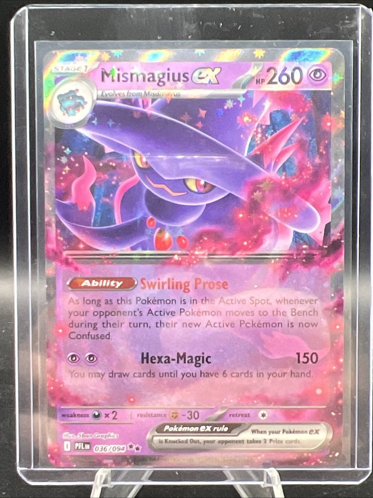 Mismagius ex 036/094 Me02: Phantasmal Flames Holo