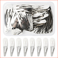 Haarspangen 50 StüCk Silber 5Cm Metall Haarklammern Haarschmuck FüR MäDchen