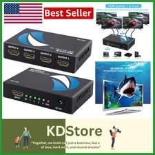 HDMI Splitter 1 In 4 Out 4K UHD HD 1080P 4-Port Repeater Splitter Amplifier 1x4