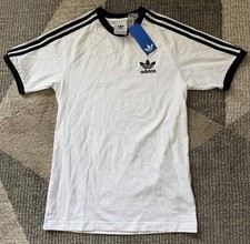 Men  s Adidas 3 Stripe Original T Shirt White Sz XS NWT