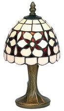 Tiffany Table Light Floor Brass Louis Amber Antique 160mm Oaks Lighting OT 50 AF