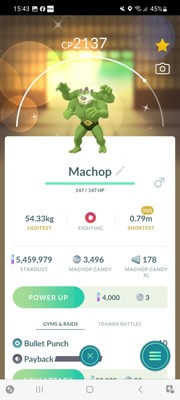 Pokemon Go Shiny Machop ( XXS )  
