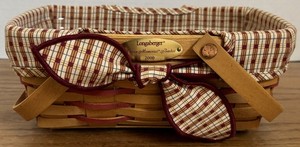 LONGABERGER 2000 Homestead Woven Memories BASKET w/plastic protector  NICE!