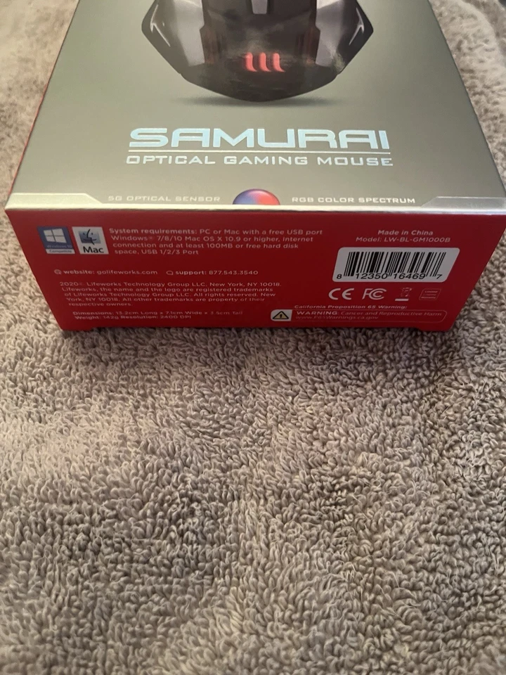Lifeworks Samurai Optical Gaming Mouse Multi Color LW-BL-GM1000B NEW & SEALED!!! - Image 4 of 4
