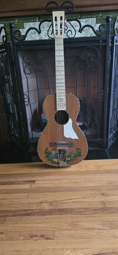 Vintage 1930s Silvertone Parlor Acoustic With Regal Tail Piece - Picture 1 of 7