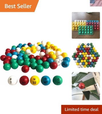 High-Quality 75 Bingo Balls - 3/5 Inch, For Standard Cages and Game Enthusiasts