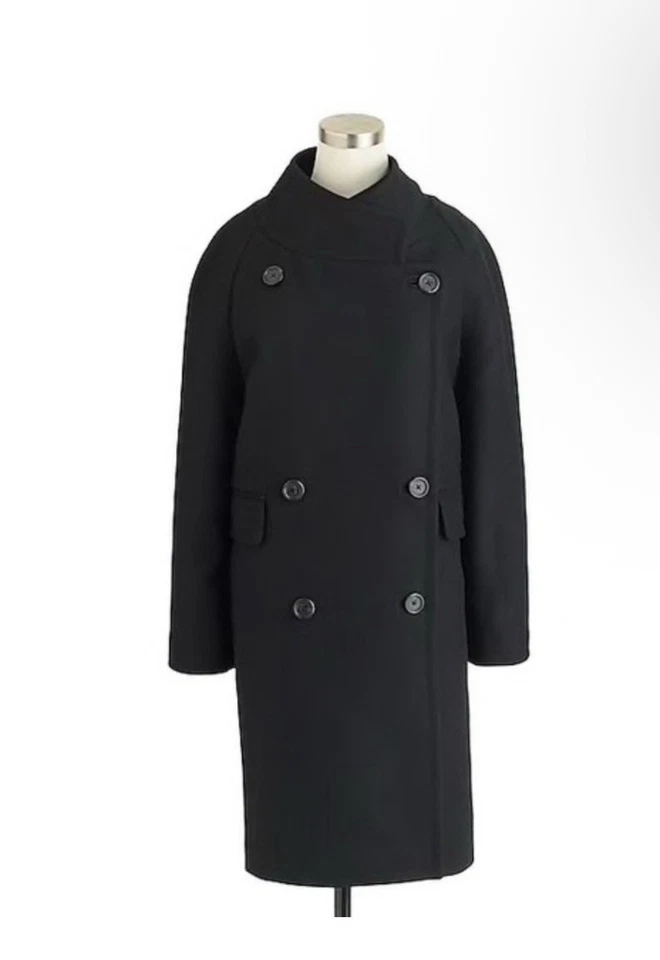 NWOT J. Crew Double Breasted Cocoon Coat Wool/Cashmere Oversized 10 - Image 2 of 4