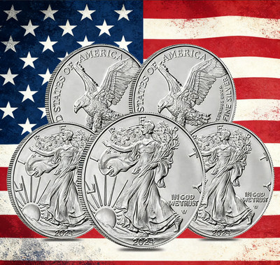 Bundle of 5 US Mint 2024 1oz ...999 American Eagle