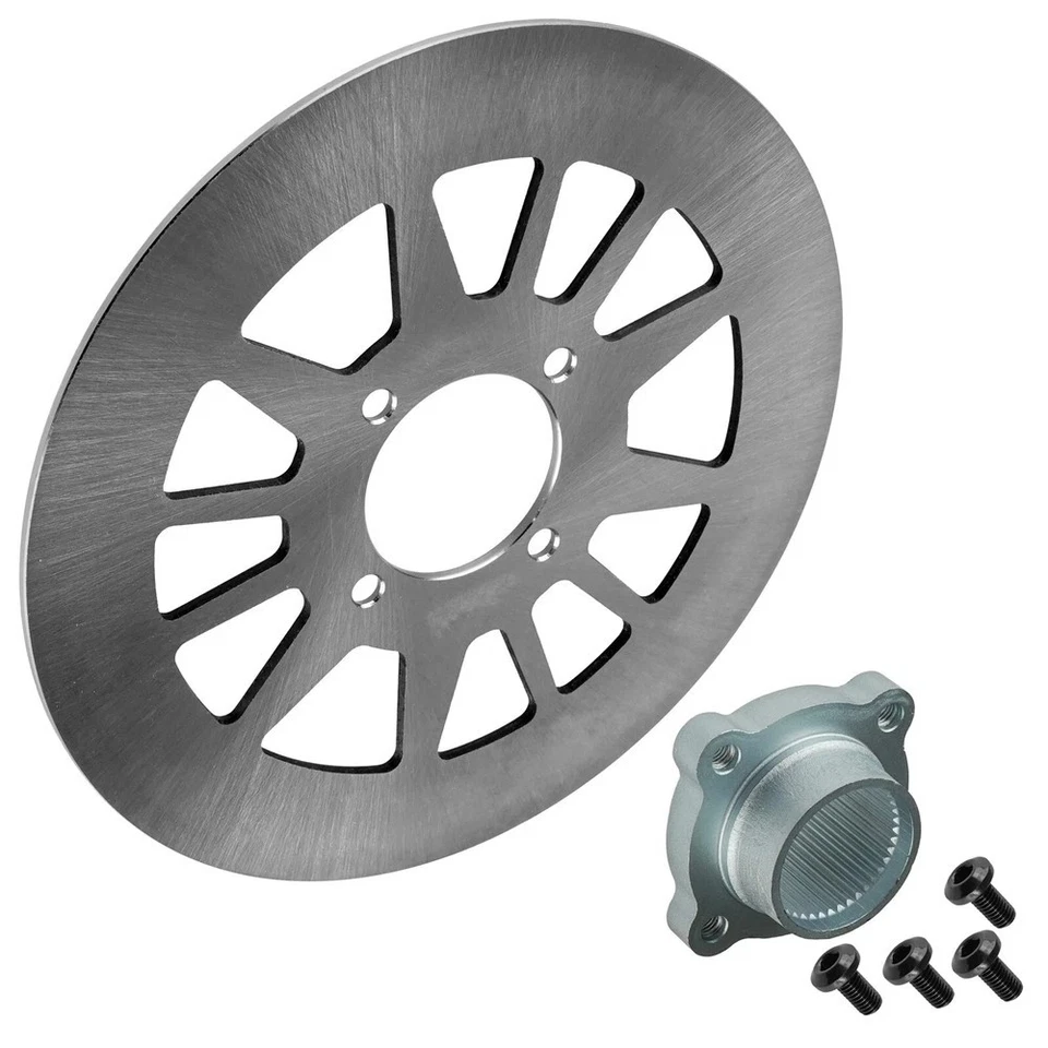 Brida de rotor de freno trasero con disco y pernos para Yamaha Warrior 350 YFM350X 1988-2004 Foto 3 de 4