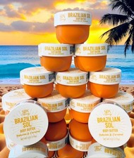 Spa Luxury Brazilian Sol Body butter Pistachio Caramel Beach Scent 6 Oz 4 Pack