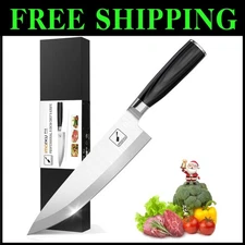 Pro Chef Knife 8-Inch - Ergonomic Handle, Razor Sharp