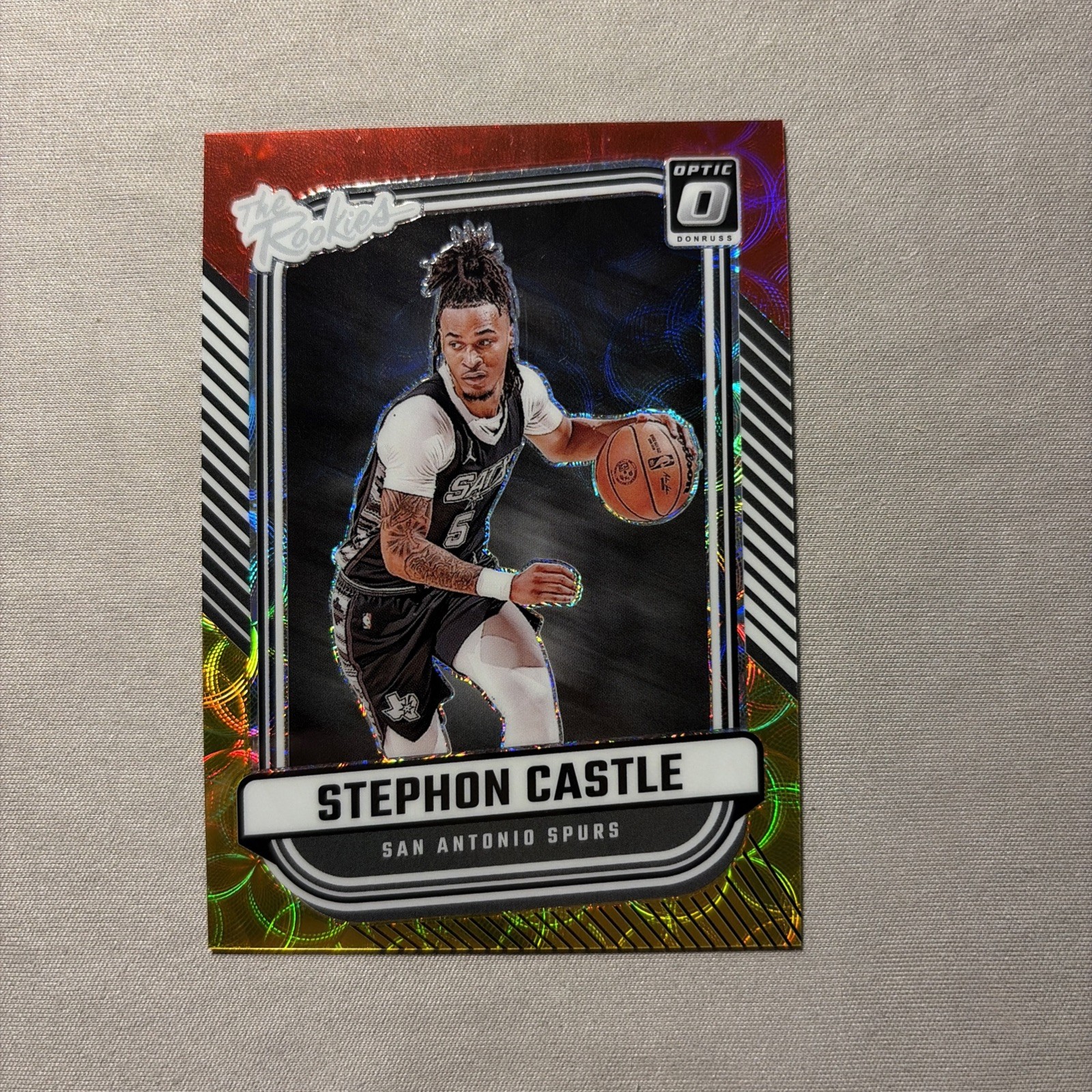 2024-25 Optic Stephon Castle The Rookies Yellow Red Choice /99