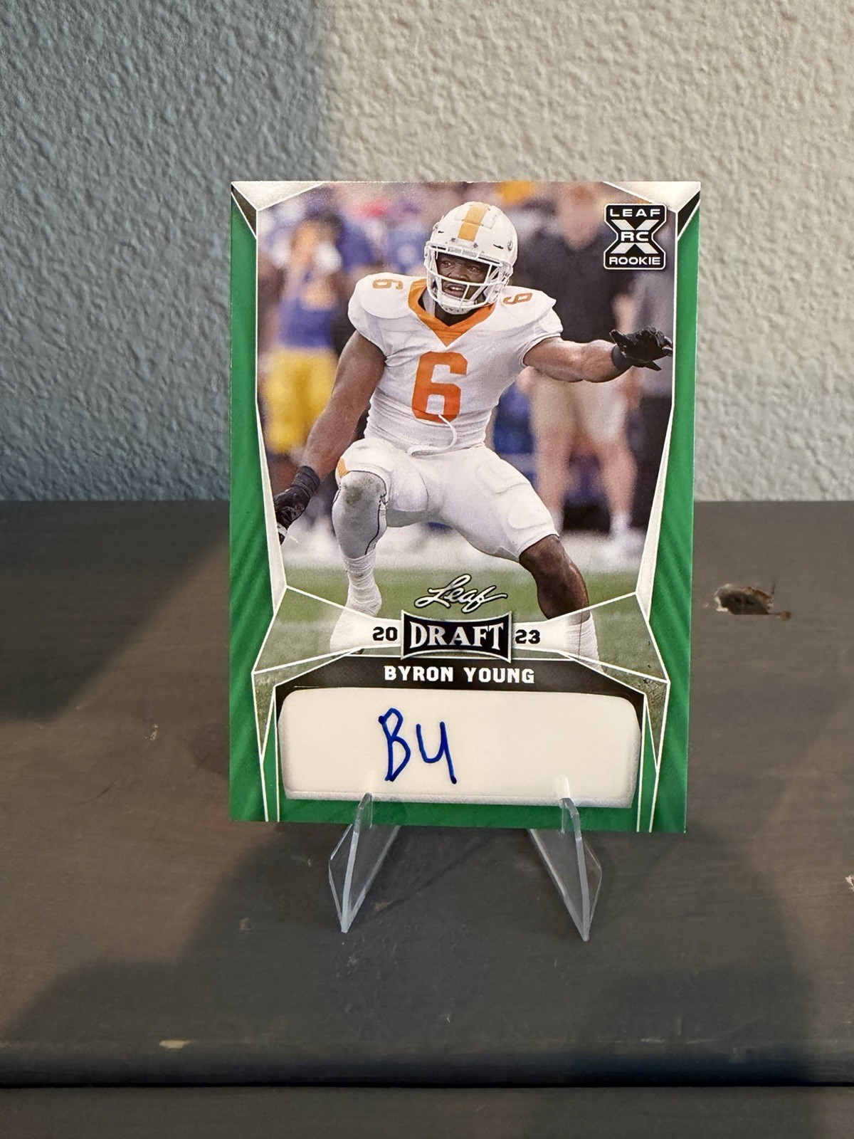 Byron Young Leaf Draft Autographs #BY1 Green