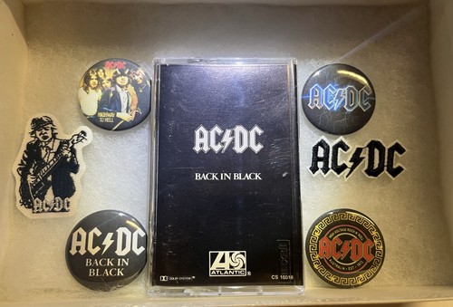 AC/DC Lot of (7) Cassette- Buttons-Iron On Patches See Description ...