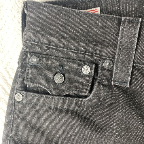 Pantalones de mezclilla Ricky True Religion 29x30 bolsillos solapas hechos en EE. UU. Ricky rectos negros - Imagen 5 de 13