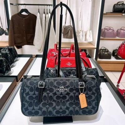 NWT Coach Asher Shoulder Bag In Signature Denim CDB92 | eBay
