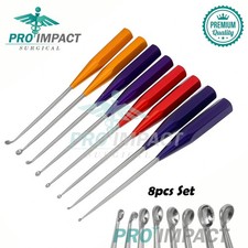 Bone Cervical Curettes Spine Orthopedics Spine Instruments 8 pcs