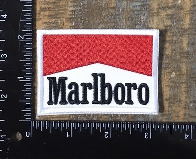 MARLBORO Cigarettes Racing Team Smoking Tobacco 3'' Retro Logo Iron-On Patch